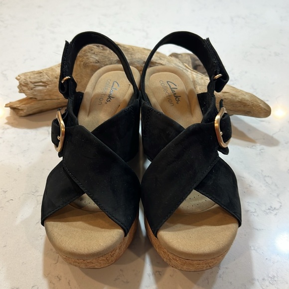 Clarks Giselle Dove Black Nubuck Size 8 - Picture 5 of 15